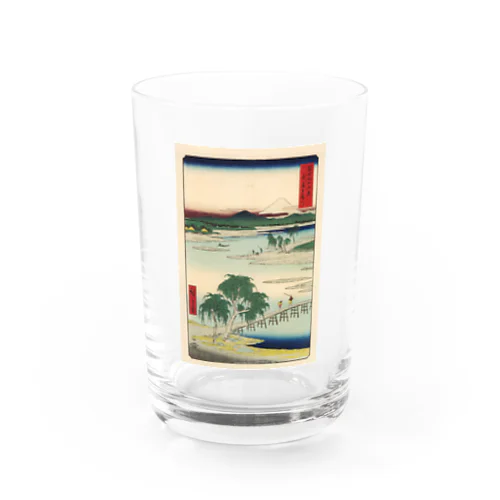 広重「冨二三十六景⑬　武蔵玉川」歌川広重の浮世絵 Water Glass