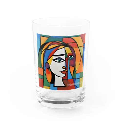 ピカソ風の絵画1 Water Glass