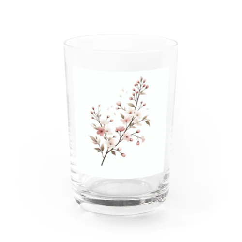 春の息吹 - 桜のデザイン Water Glass