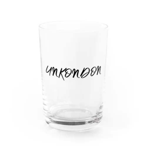 ことわざ　うんこんどん運根鈍（ローマ字） Water Glass