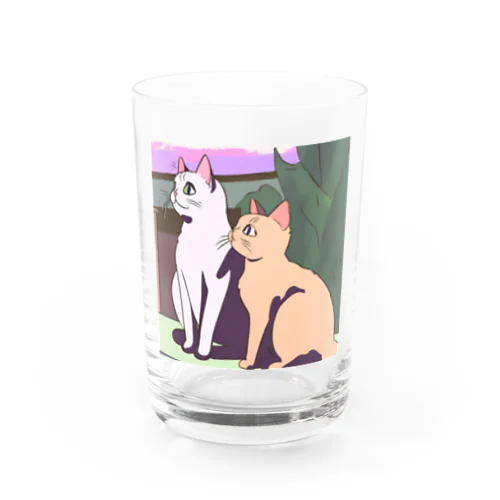 可愛らしい猫 Water Glass