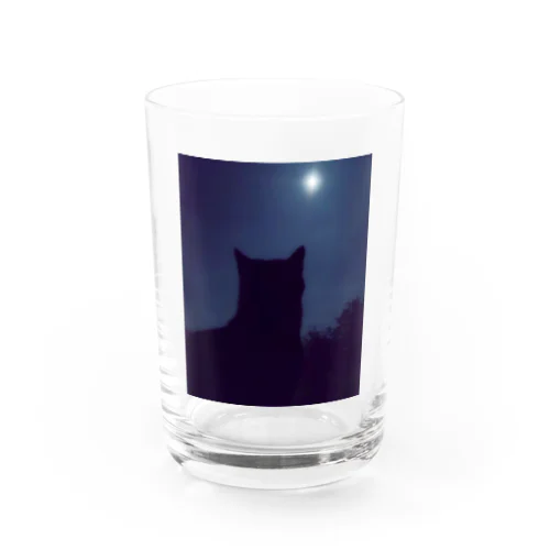 猫と月。 Water Glass