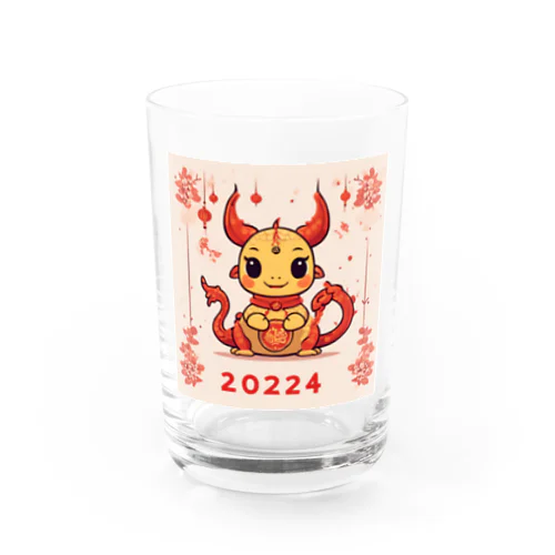 春節の幸運をもたらすドラゴン Water Glass