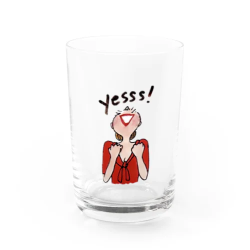 YES! ポジティブWoman Water Glass