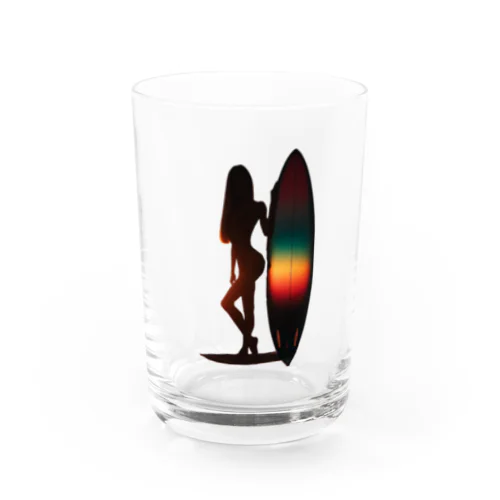 サーフィン女子 Water Glass