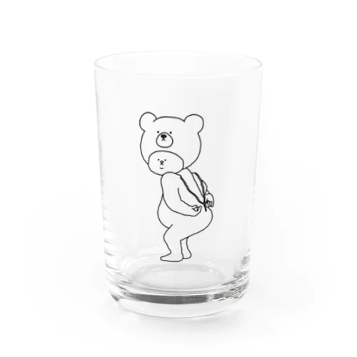 クマの着ぐるみ Water Glass