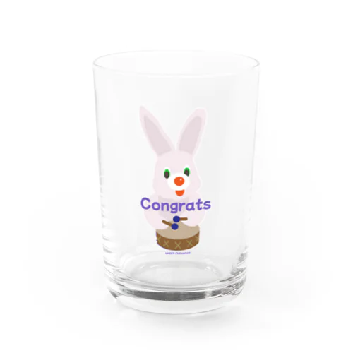 レトロアメリカンうさぎ -Congrats- Water Glass