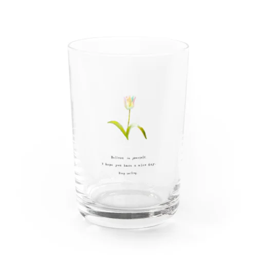 虹色チューリップ Water Glass