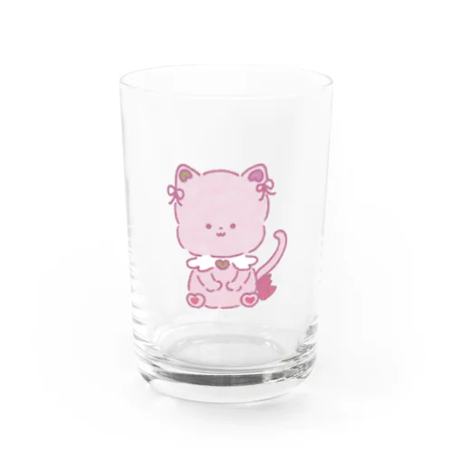 ももにゃ(ねこ) Water Glass