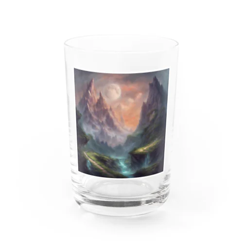 星と山 Water Glass