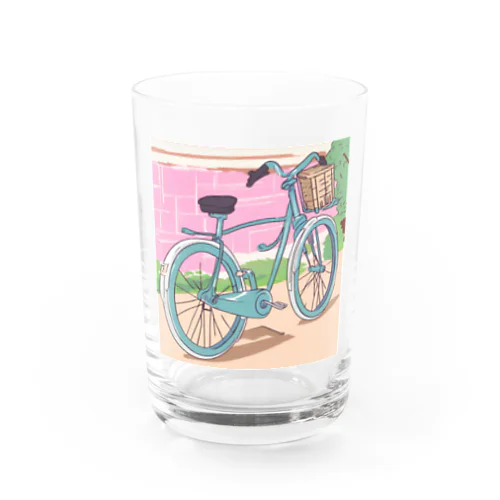 カラフルなレトロ自転車💐 Water Glass