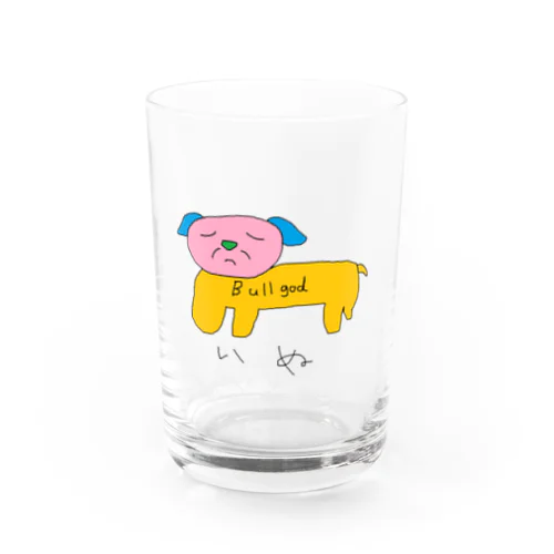 いぬさん(犬種：ブルゴッド) Water Glass