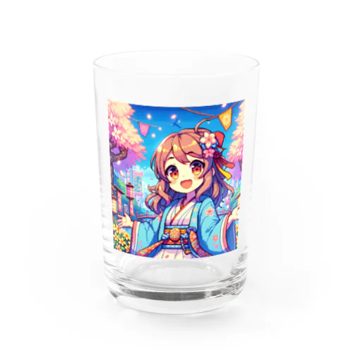 Colorful girl / type1 Water Glass