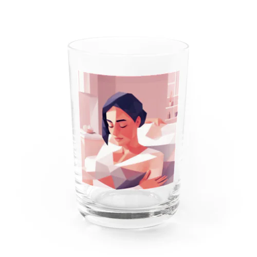 マッサージを受けている美人 Water Glass