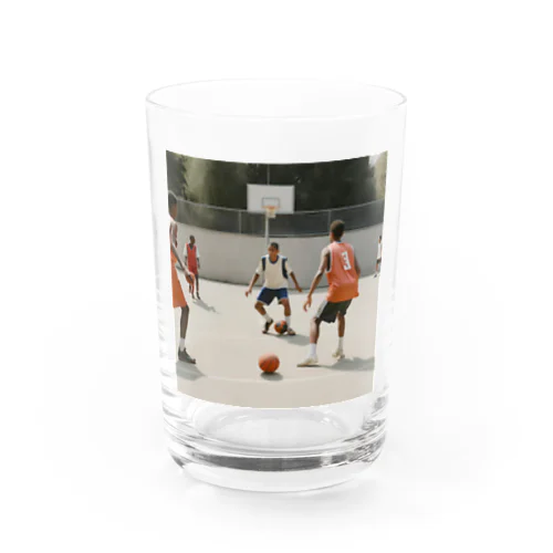 サッカーバスケ Water Glass