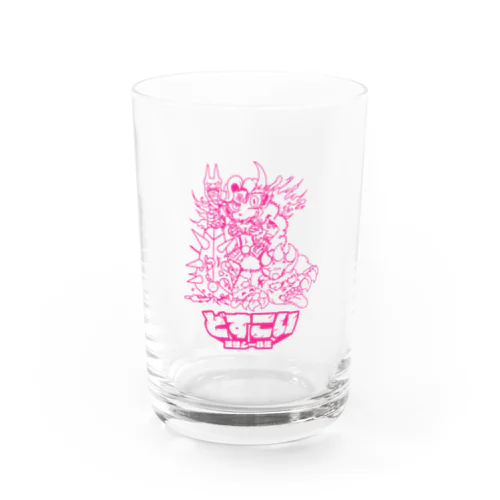 【どすこい妖怪シール伝】青鬼娘〈線画Ver.〉 Water Glass