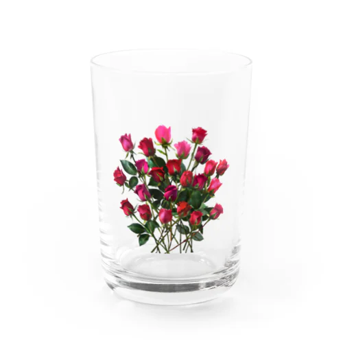 Redpink 23 Roses Water Glass