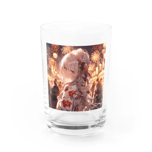 銀髪美女 シリーズ2 in 花火大会 Water Glass