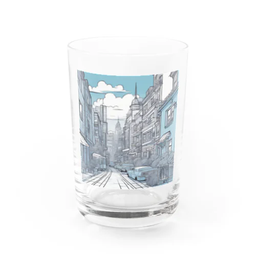 レトロな街並み Water Glass