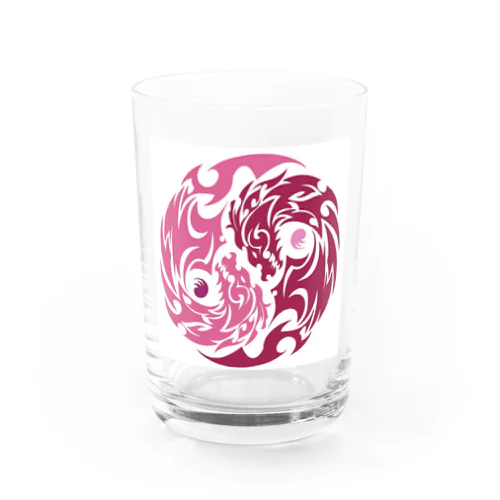 式神・龍 赤バージョン Water Glass