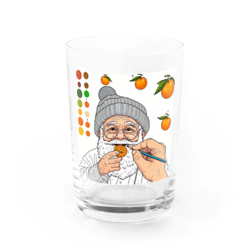 ミカンおじさんを描いてもらいました Water Glass