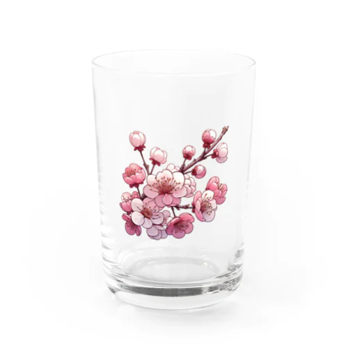 八重咲きの桜 グラス