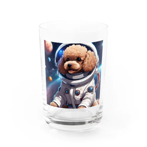 宇宙に挑戦するトイプードル Water Glass