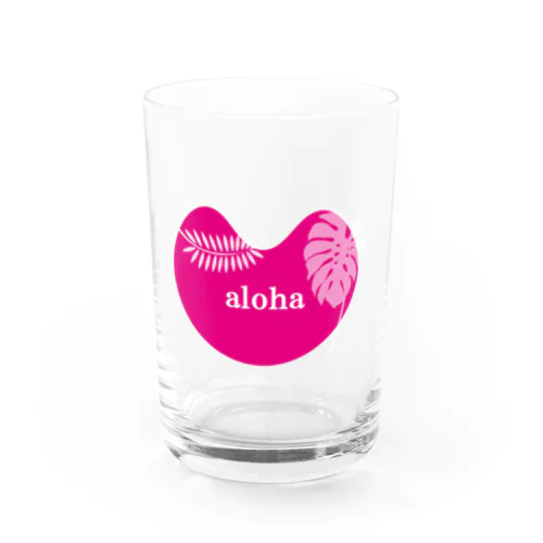 ピンク　ハート　aloha Water Glass