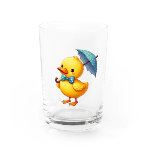 傘をさすアヒルさん Water Glass