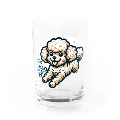 もふもふアプリコット　トイプードル　みずあそび Water Glass