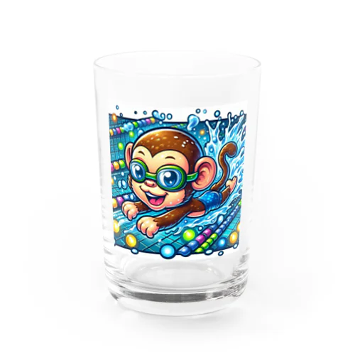 Swimming monkey Water Glass