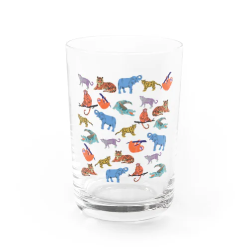 ジャングルの動物たち Water Glass