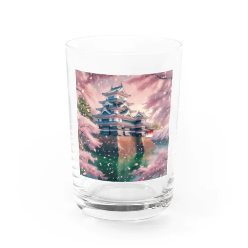 桜にお城 Water Glass