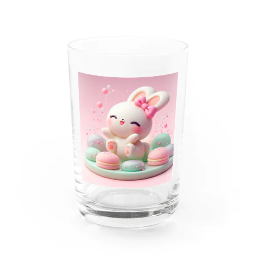 ほわほわマカロンうさぎ Water Glass