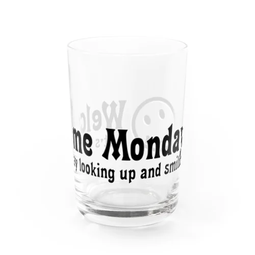 WelcomeMonday(黒) Water Glass