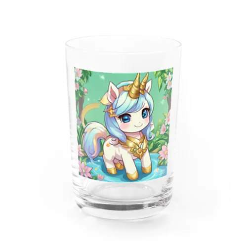 かわいいユニコーンのみこ Water Glass