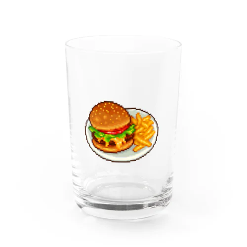 トマトレタスチーズバーガー＆ポテト Water Glass