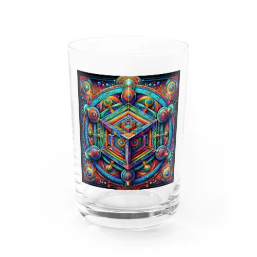 フラクタル超次元立方体〈神の家〉🏠サイケデリックタリスマン グラス