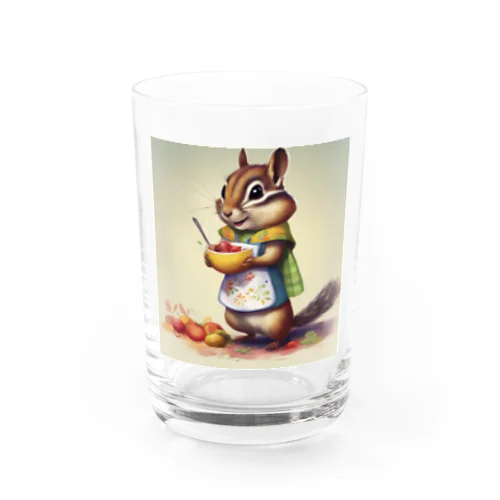 可愛らしいシマリス Water Glass