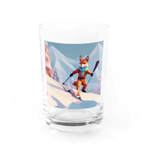 スキー×きつね Water Glass