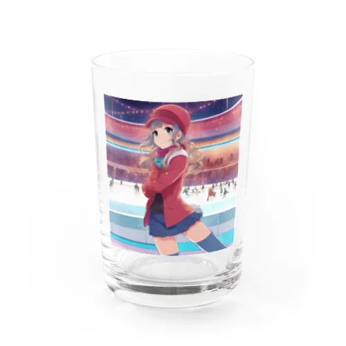 スケートをする女性 Water Glass