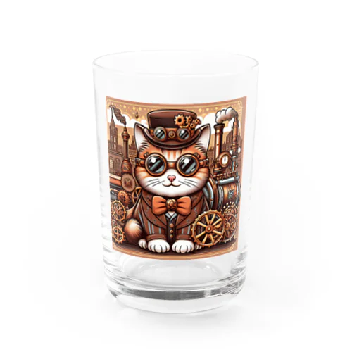 スチームパンクなゴーグル猫ちゃん Water Glass