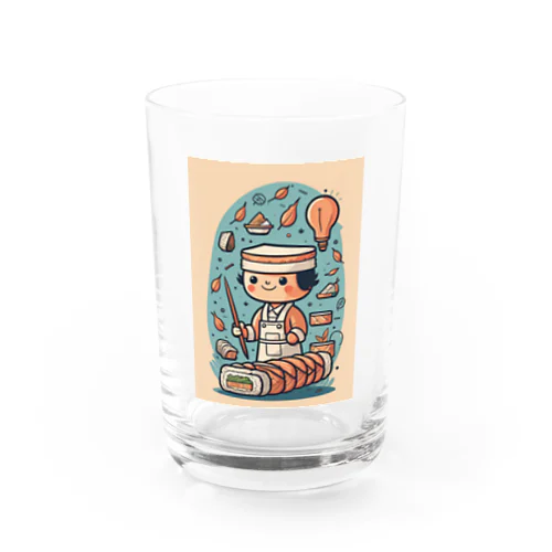 お寿司発明した人を Water Glass