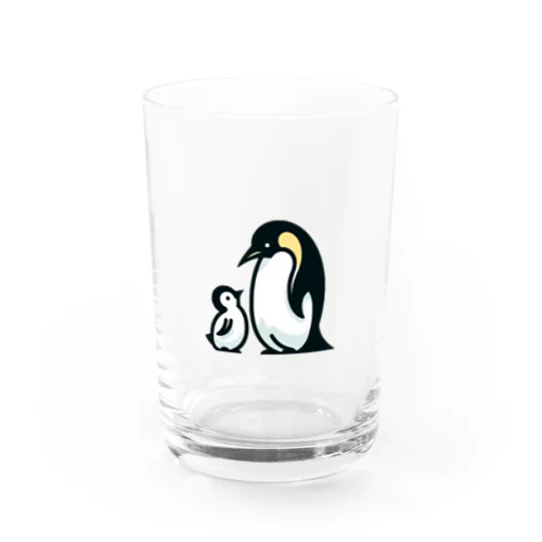 ペンギンのおやこ Water Glass