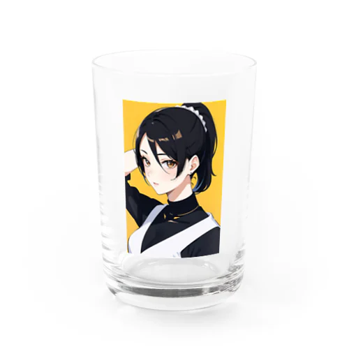 カッコいい黒髪美人 Water Glass