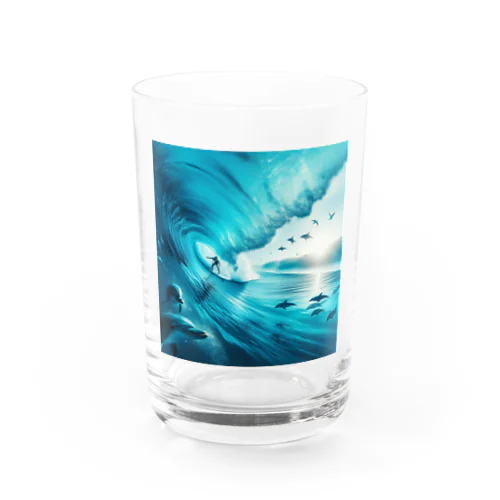 サーファーと海 Water Glass