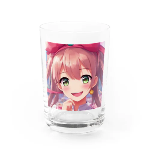 リボン付きヘッドバンドな女の子 Water Glass