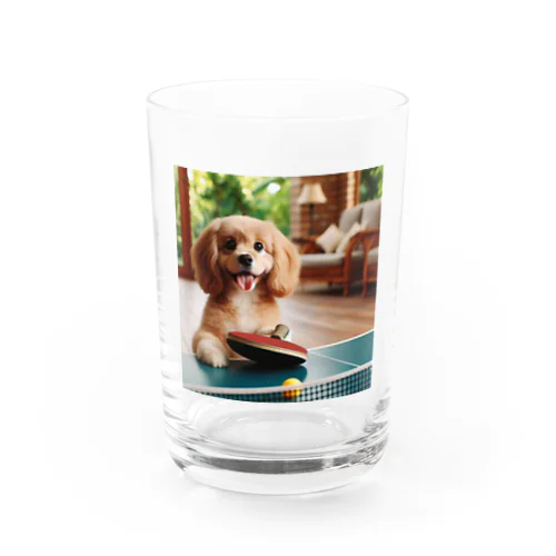 可愛い卓球犬 Water Glass