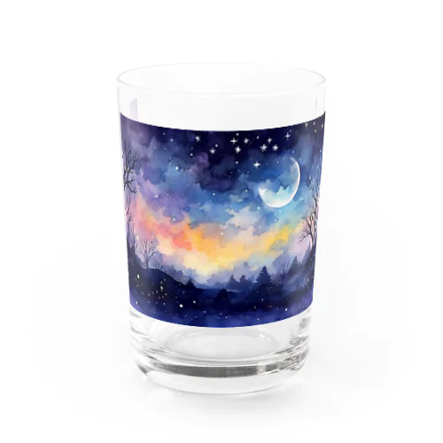 Starry night 3 Water Glass