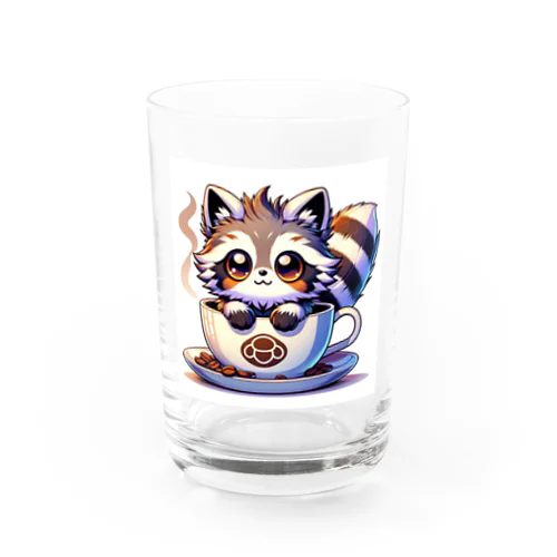 にゃんコーヒー タヌキ猫 Water Glass